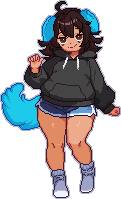 A chibi character